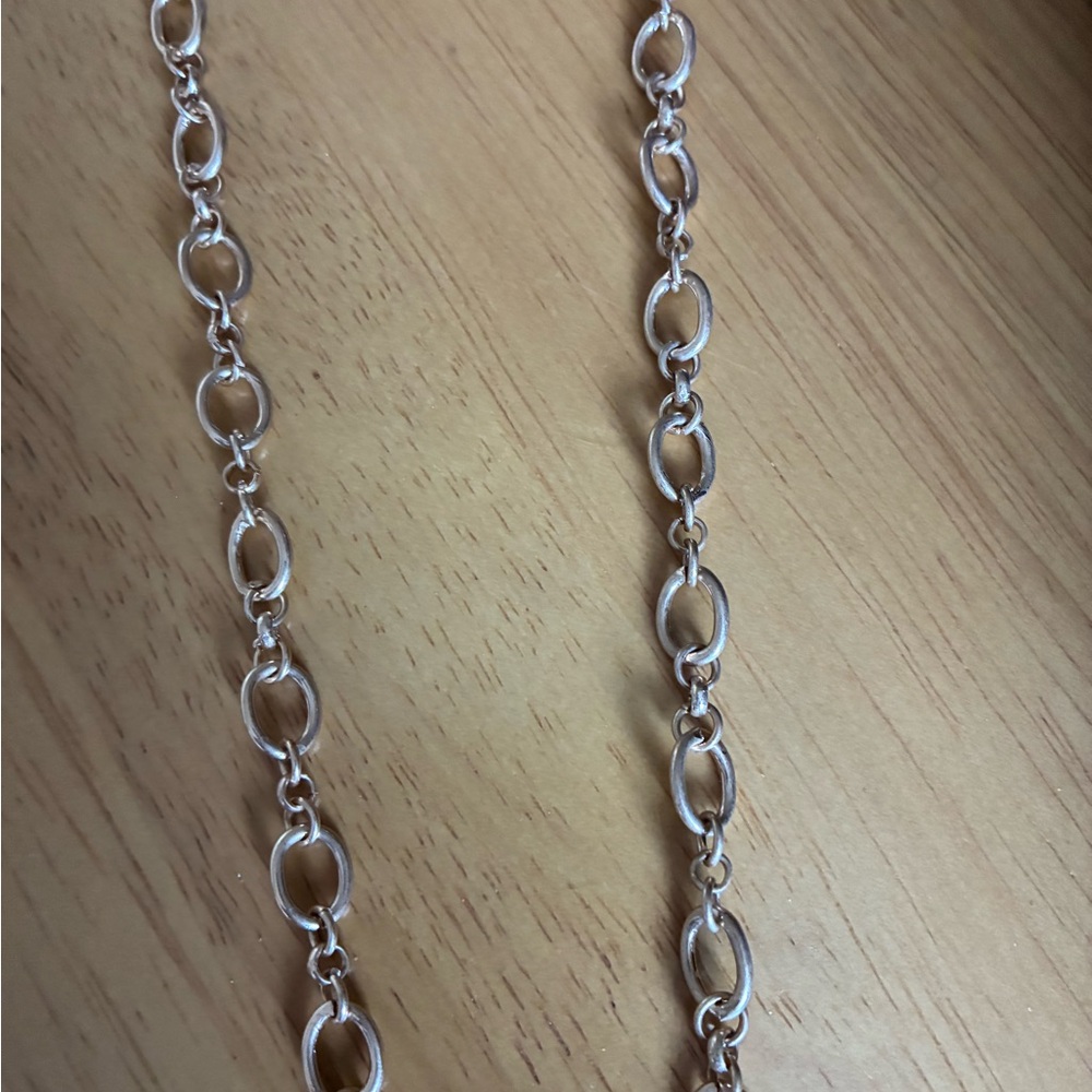 Style & Co Gold Tone Chain Necklace with Pink Pendant - Picture 4 of 5